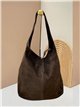 Bolso hobo grande piel serraje