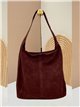 Bolso hobo grande piel serraje