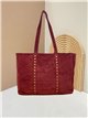 Shopper piel serraje con tachuelas