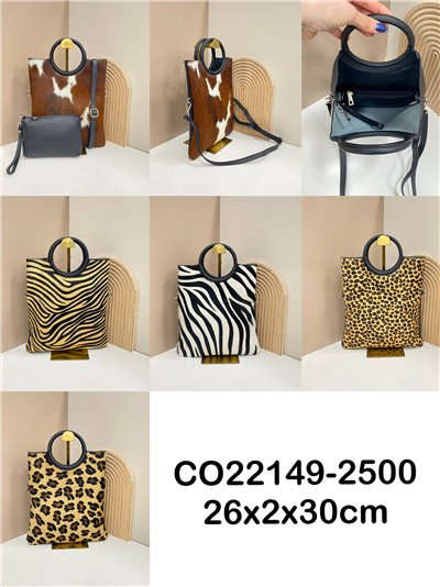 Bolso piel pelo animal print