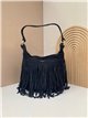 Bolso de hombro piel serraje con flecos