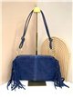 Bolso de hombro piel serraje con flecos laterales