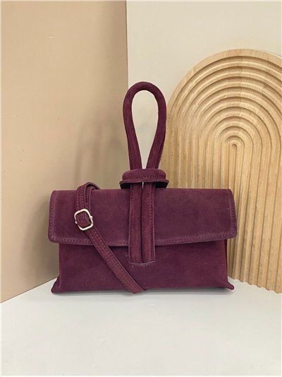 Clutch nudos piel serraje 2