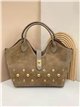 Sac fourre-tout en daim avec clous
