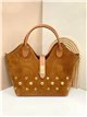 Sac fourre-tout en daim avec clous