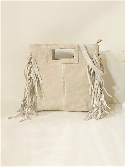 Bolso de piel serraje con flecos 2