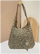 Bolso shopper de piel serraje estampado animal