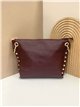 Leather crossbody bag with side studs