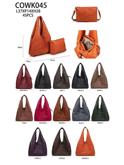 Bolso shopper calado + Bolso bandolera 2 piezas