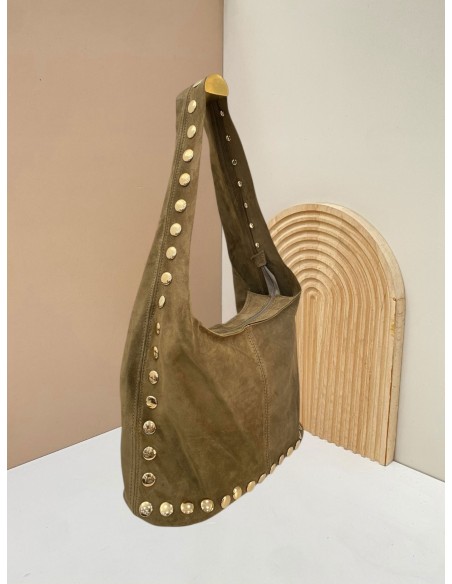 Hobo piel serraje con maxi tachuelas - AB-CO25095