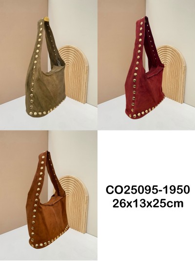 Hobo piel serraje con maxi tachuelas - AB-CO25095