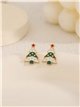 Pendientes arbolito de navidad esmaltado