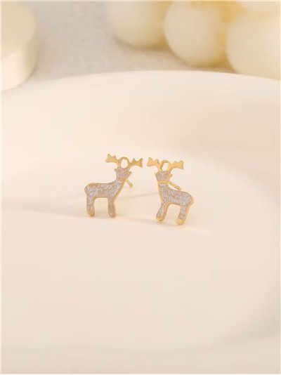 Pendientes reno esmaltado