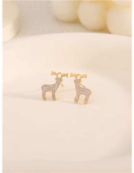 Pendientes reno esmaltado