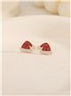Pendientes gorro de papá noel esmaltado