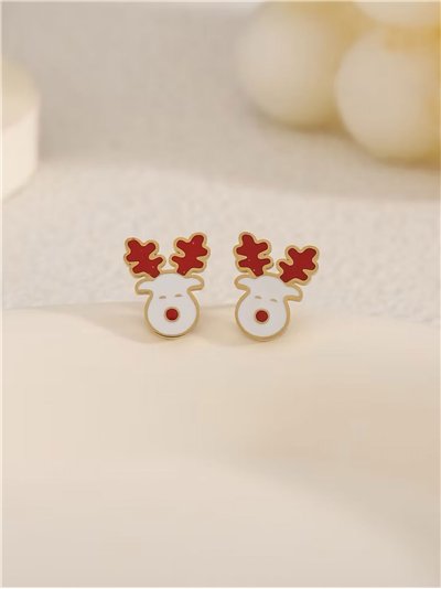 Pendientes reno esmaltado