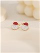 Pendientes papá noel esmaltado