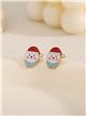 Pendientes muñeco de nieve esmaltado