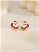 Pendientes papá noel esmaltado