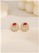 Pendientes papá noel esmaltado