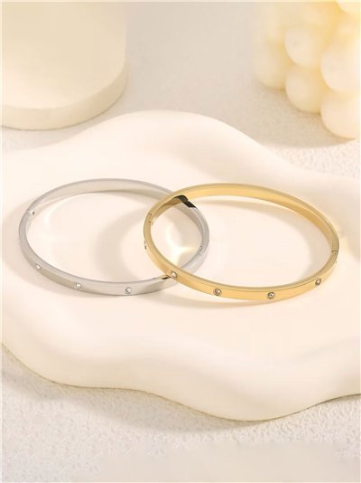Pulsera rígida con circonitas