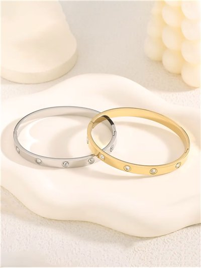 Pulsera rígida con circonitas