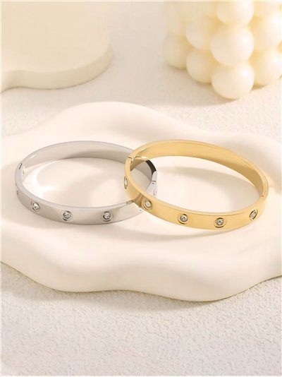 Pulsera rígida con circonitas
