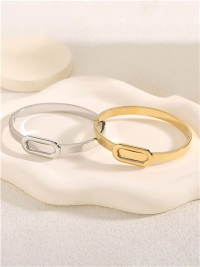 Pulsera rígida con eslabón ovalado