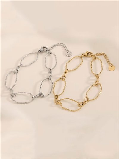 Pulsera cadena de eslabón ovalado