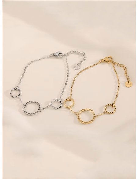 Pulsera cadena con aros circulares