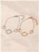 Pulsera cadena con aros circulares