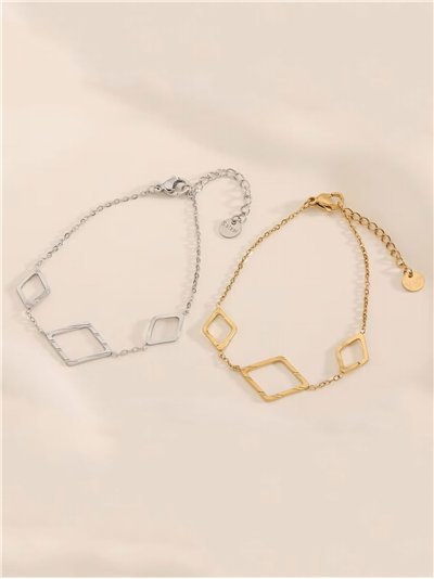 Pulsera cadena con eslabones cuadrados