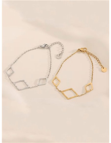 Pulsera cadena con eslabones cuadrados