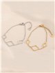 Pulsera cadena con eslabones cuadrados