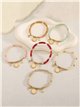 Pulsera de cuentas con colgantes sol y luna