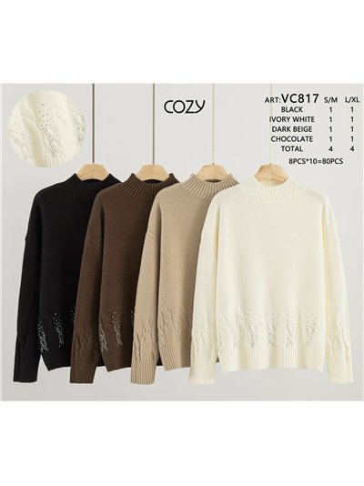 Jersey estructura trenzas strass cuello perkins 2