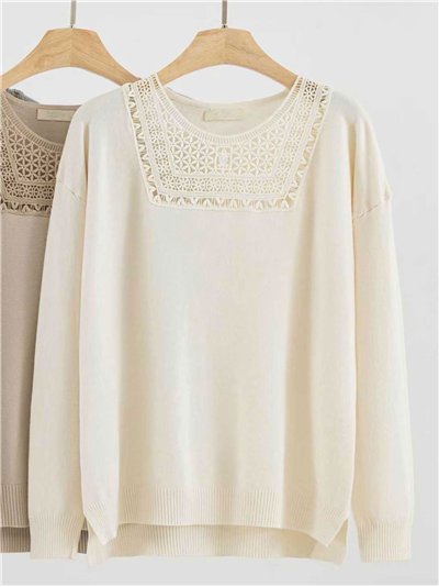 Jersey soft con guipur