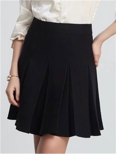 Falda mini lurex plisada