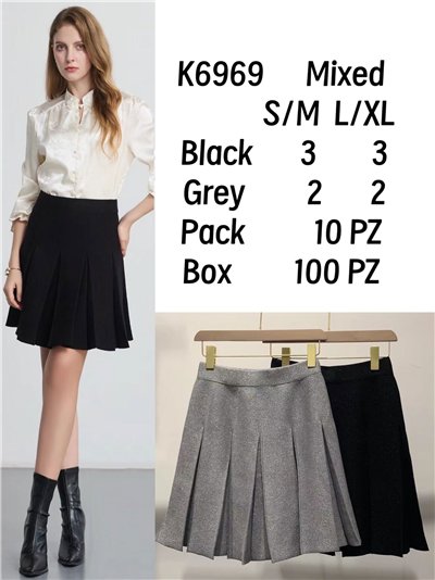 Falda mini lurex plisada 2