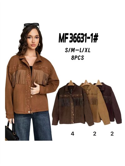 Sobrecamisa efecto ante flecos con strass 2