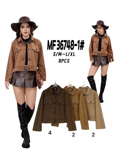 Chaqueta efecto ante pespuntes 2