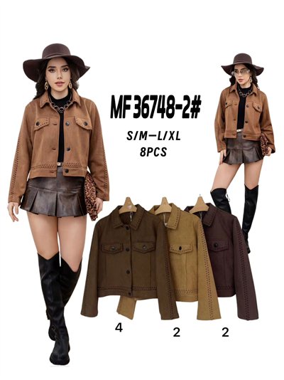 Chaqueta efecto ante pespuntes 2