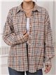 Camisa cuadros strass