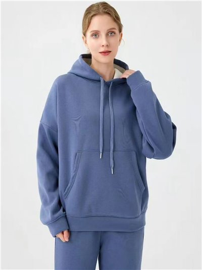 Sudadera capucha oversize afelpada