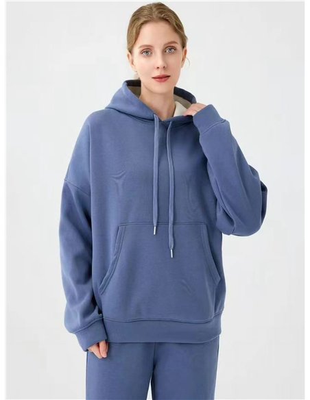 Sudadera capucha oversize afelpada