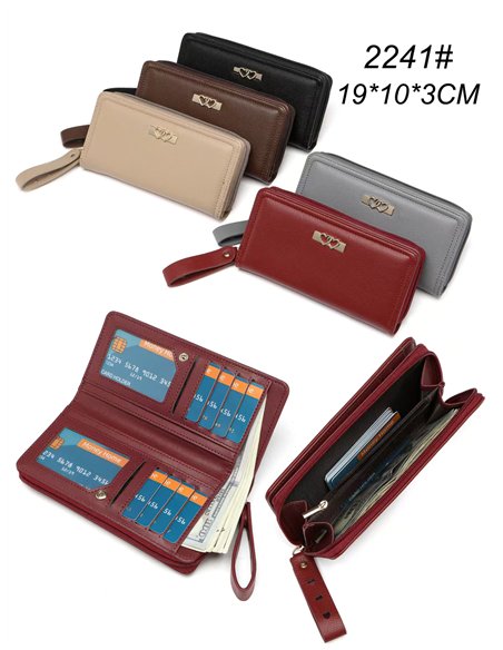 Cartera monedero grande corazones con asa