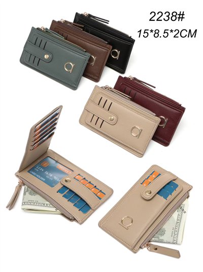 Tarjetero monedero con cremallera