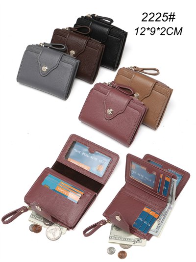 Monedero tarjetero botón decorativo