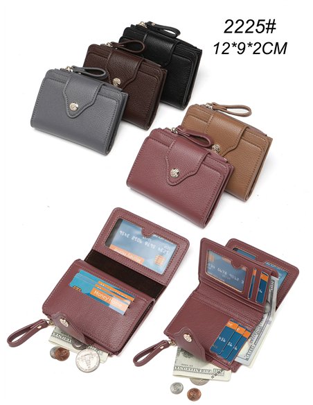 Monedero tarjetero botón decorativo