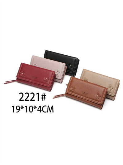 Cartera billetero grande flores